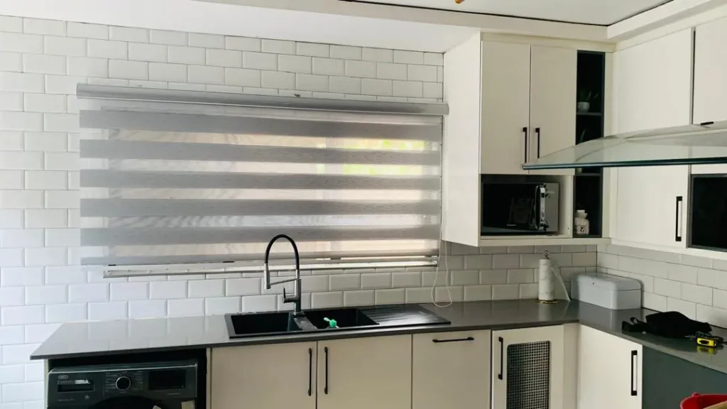 zebra eclipse roller blinds for kitchens: •Shift between filtered light, full privacy, or fully open